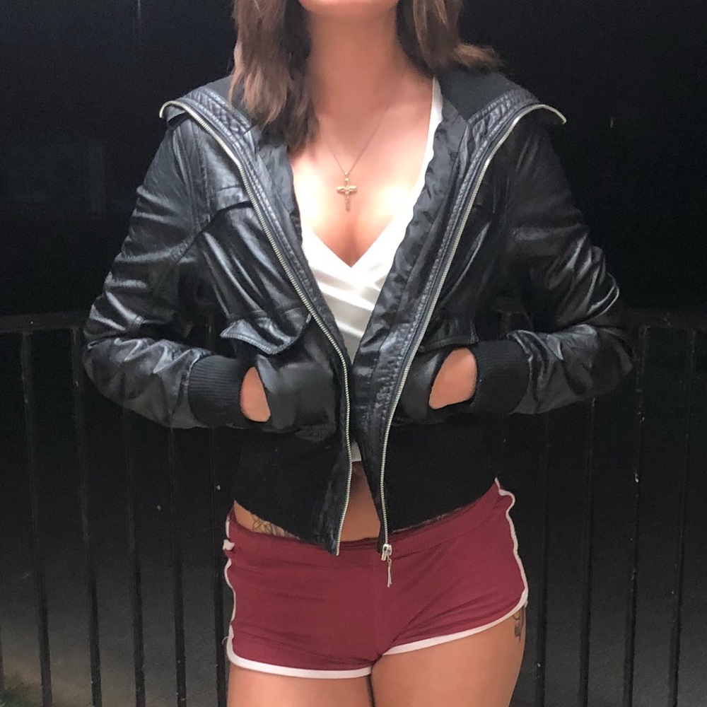 Black Forever 21 Leather Jacket